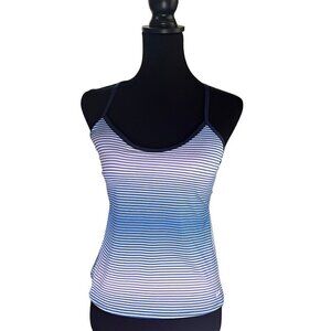 Nike Women's Striped Racerback Tankini Top, Size Small